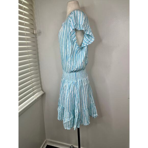 Rails Size XL Augustine Blue Laguna Stripe Mini Dress New With Tags - Picture 8 of 16